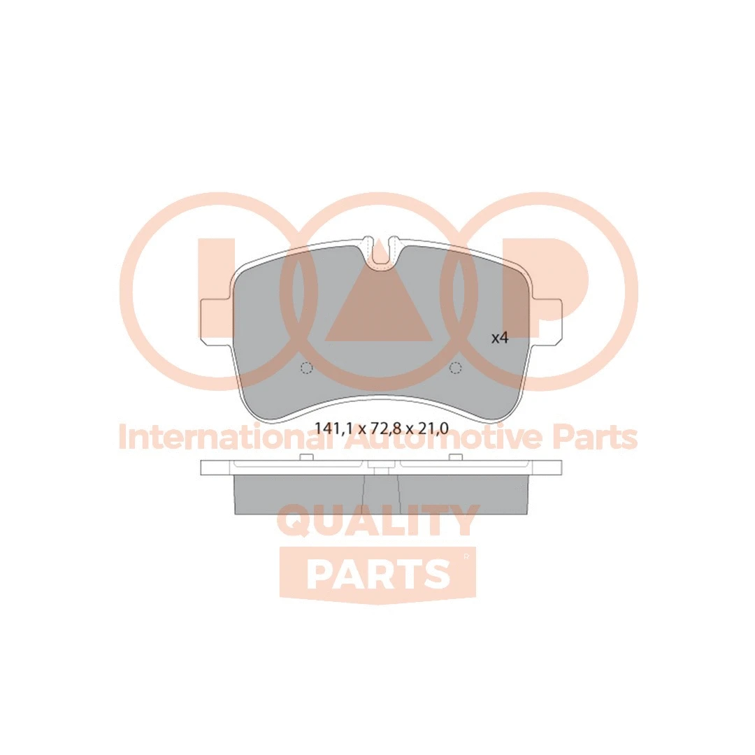 Kit de plaquettes de frein, frein à disque IAP QUALITY PARTS 704-57012