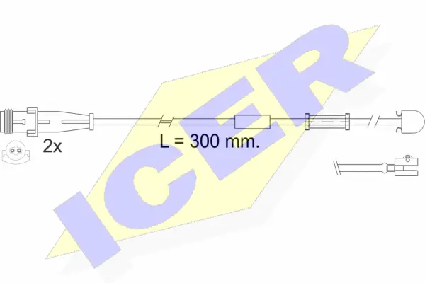 Contact d'avertissement, usure des plaquettes de frein ICER 610504 E C