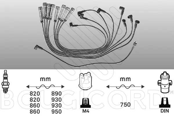 Kit de câbles d'allumage EFI AUTOMOTIVE 7163