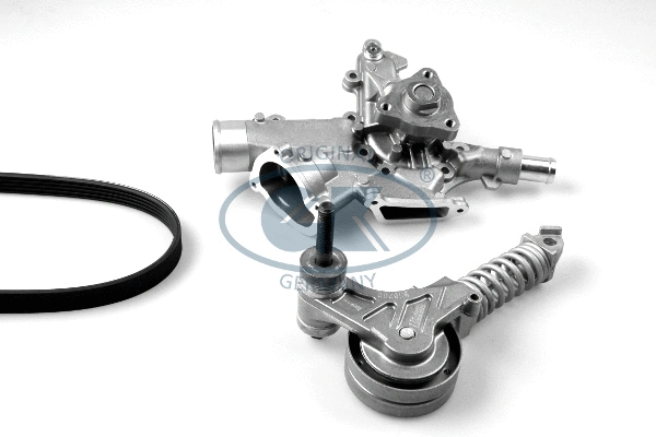 Pompe à eau+Jeu de courroie trapézoïdale à nervures GK K980748A