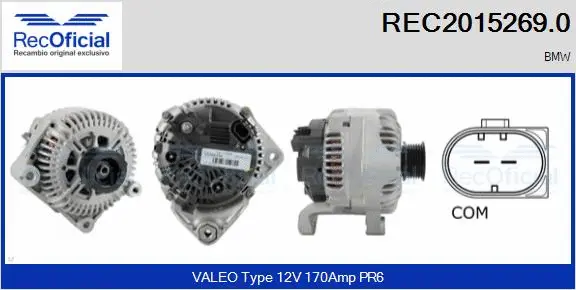 Alternateur RECOFICIAL REC2015269.0
