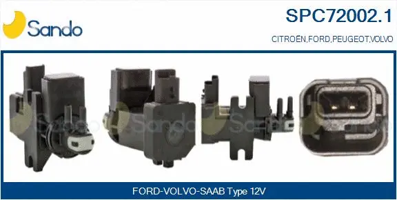 Transmetteur de pression, contrôle des gaz d'échappement SANDO SPC72002.1