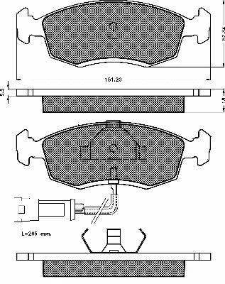Kit de plaquettes de frein, frein à disque BSF 10210