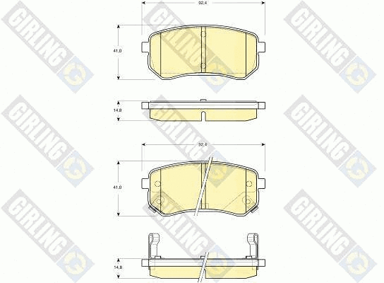 Kit de plaquettes de frein, frein à disque GIRLING 6133709