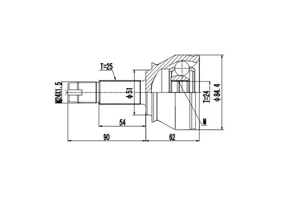 Jeu de joints, arbre de transmission DYNAMATRIX DCV817031