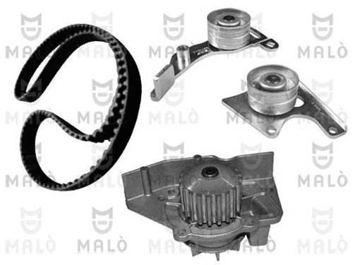Pompe à eau + kit de courroie crantée AKRON-MALÒ 1555040