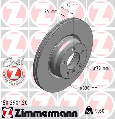 Disque de frein ZIMMERMANN 150.2901.20