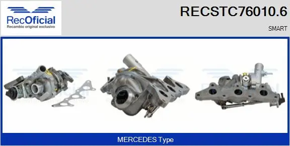 Turbocompresseur, suralimentation RECOFICIAL RECSTC76010.6