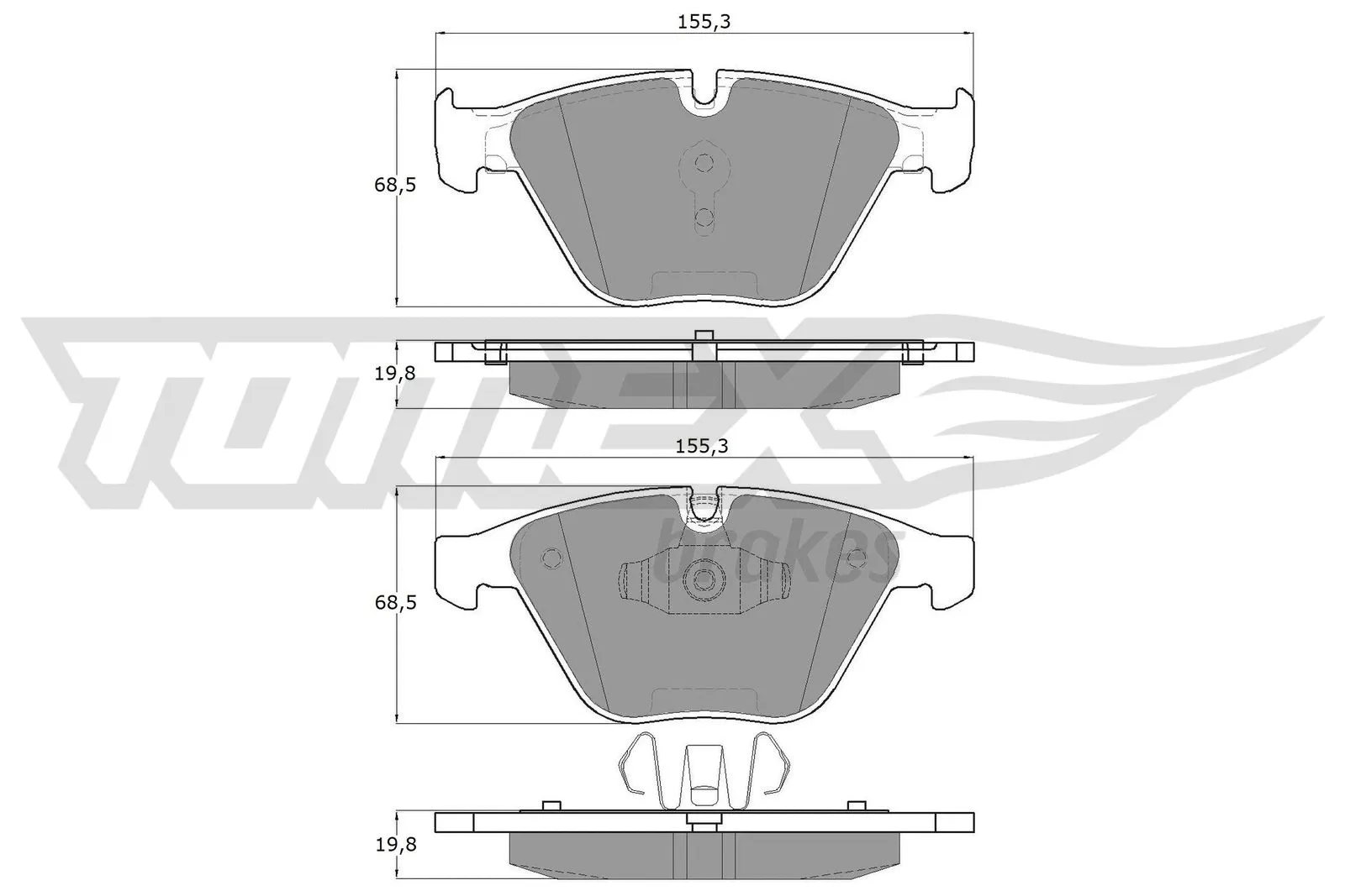 Kit de plaquettes de frein, frein à disque TOMEX Brakes TX 13-251