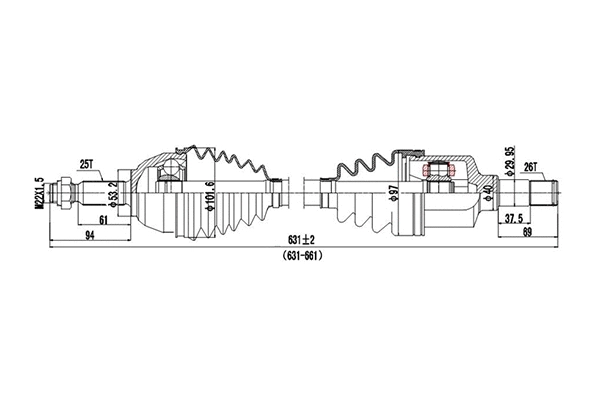 Arbre de transmission DYNAMATRIX DDS218041