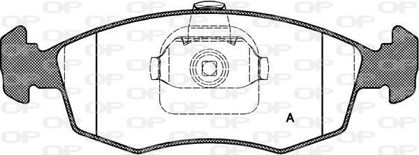 Kit de plaquettes de frein, frein à disque OPEN PARTS BPA0172.10