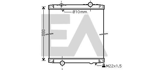 Radiateur, refroidissement du moteur EACLIMA 31R59005
