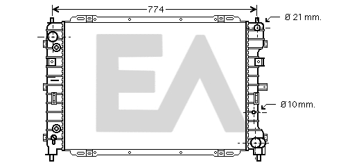 Radiateur, refroidissement du moteur EACLIMA 31R22080