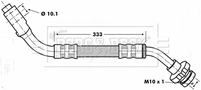 Flexible de frein BORG & BECK BBH7155