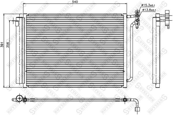 Condenseur, climatisation STELLOX 10-45077-SX