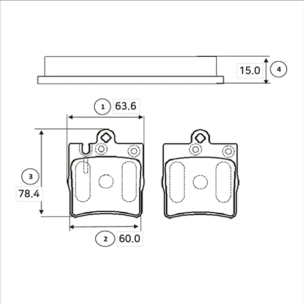 Kit de plaquettes de frein, frein à disque CTR GK0055