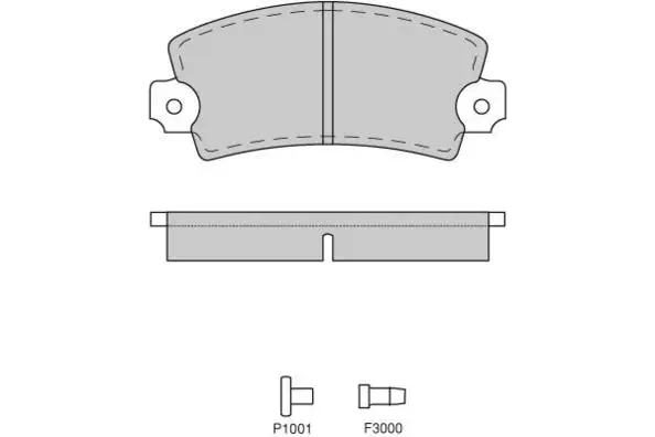 Kit de plaquettes de frein, frein à disque E.T.F. 12-0018