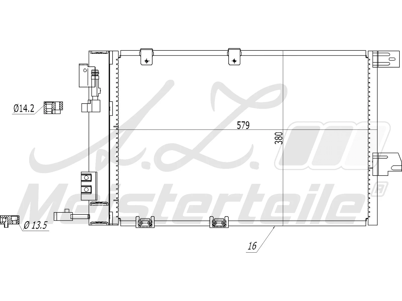 Condenseur, climatisation A.Z. Meisterteile AZMT-45-030-1030