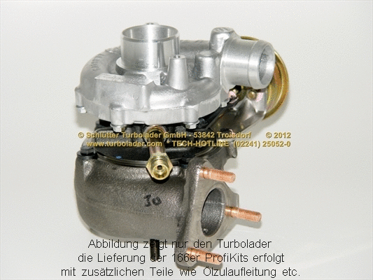 Turbocompresseur, suralimentation SCHLÜTTER TURBOLADER 166-00050