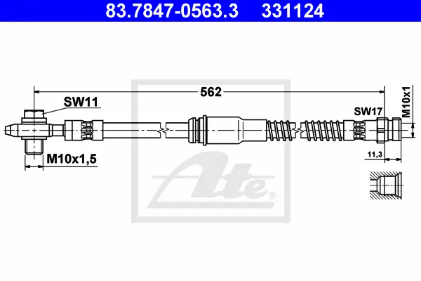 Flexible de frein ATE-APAC 83.7847-0563.3
