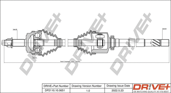 Arbre de transmission Dr!ve+ DP2110.10.0651