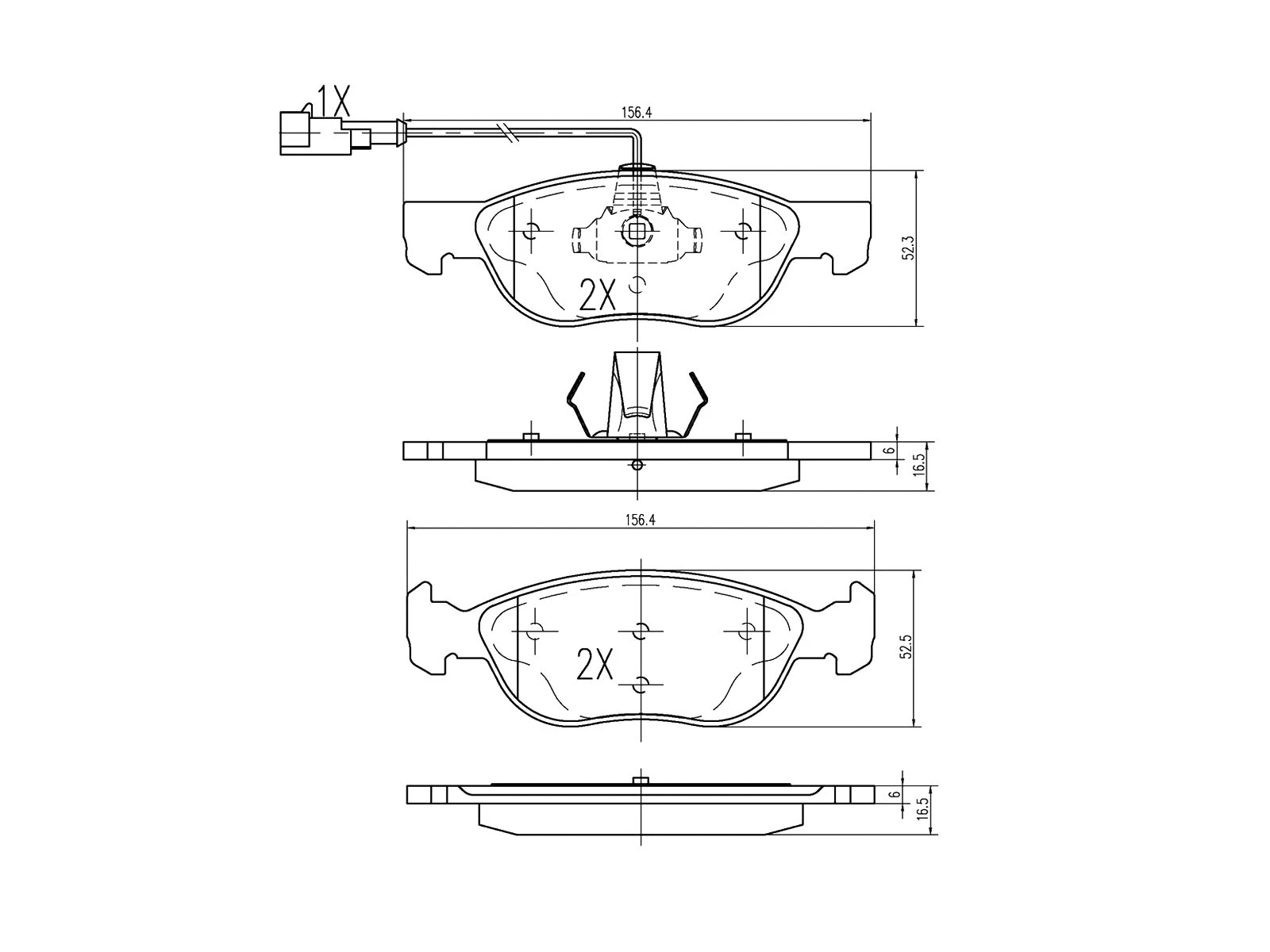Kit de plaquettes de frein, frein à disque A.Z. Meisterteile AZMT-44-022-1012