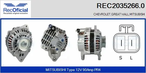 Alternateur RECOFICIAL REC2035266.0