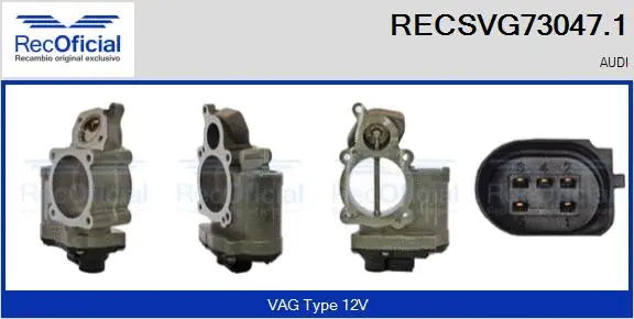 Vanne EGR RECOFICIAL RECSVG73047.1