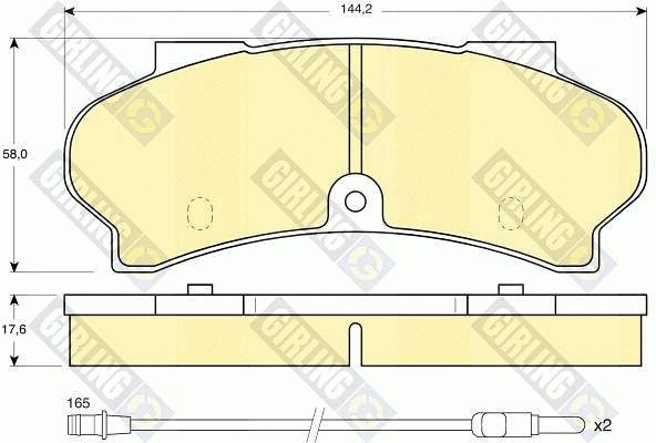 Kit de plaquettes de frein, frein à disque GIRLING 6103973