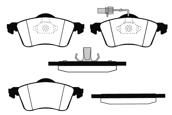 Kit de plaquettes de frein, frein à disque Technika 01397