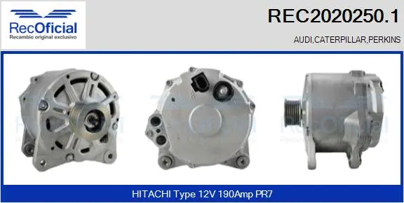 Alternateur RECOFICIAL REC2020250.1