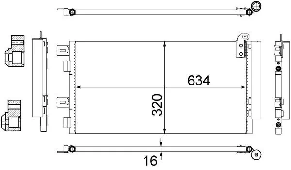 Condenseur, climatisation MAHLE AC 312 001S
