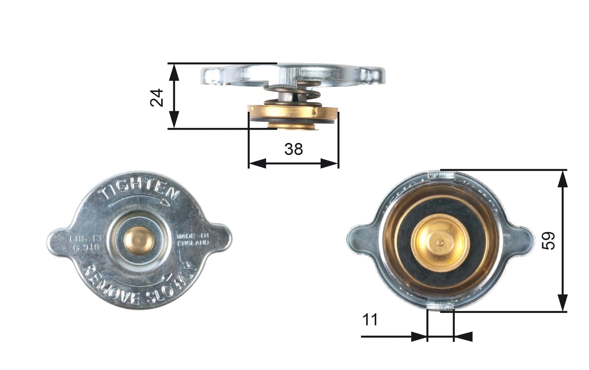Bouchon de radiateur GATES RC119