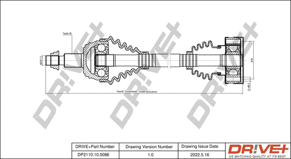 Arbre de transmission Dr!ve+ DP2110.10.0086