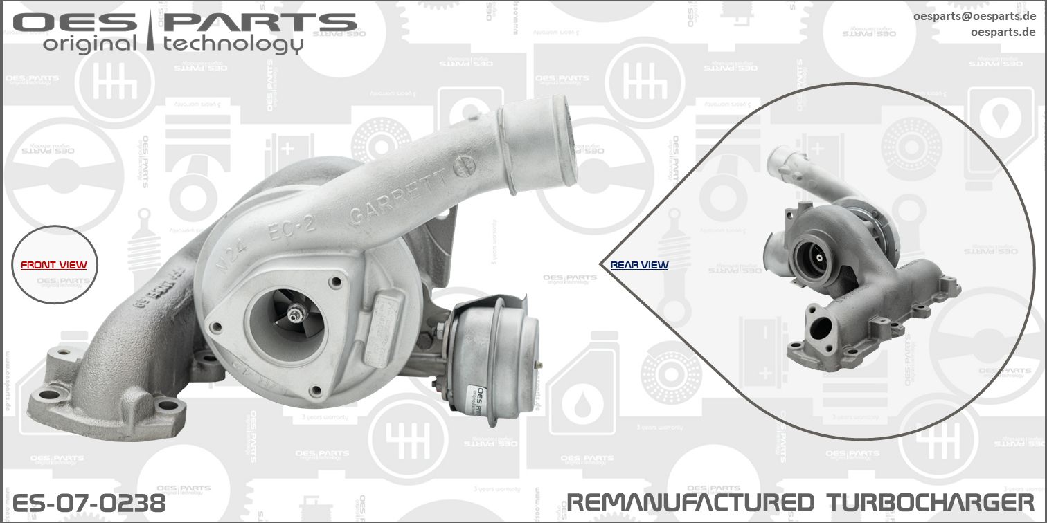 Turbocompresseur, suralimentation OES PARTS ES-07-0238