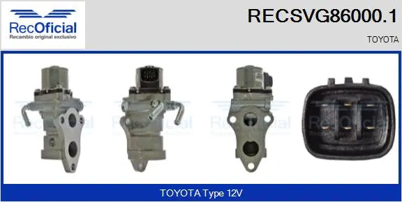 Vanne EGR RECOFICIAL RECSVG86000.1