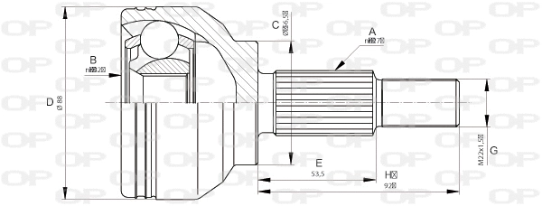 Jeu de joints, arbre de transmission OPEN PARTS CVJ5672.10