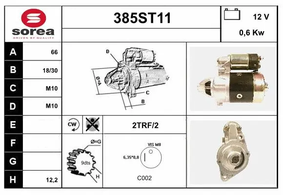 Démarreur STARTCAR 385ST11