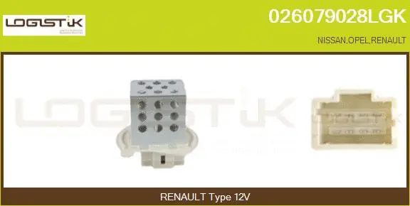 Résistance, pulseur d'air habitacle LGK 026079028LGK
