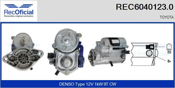 Démarreur RECOFICIAL REC6040123.0