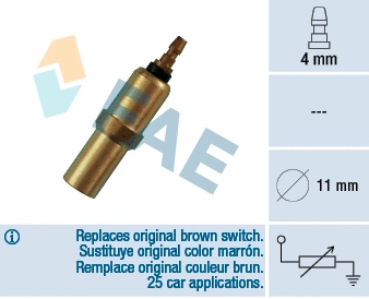 Sonde, température du liquide de refroidissement FAE 32150