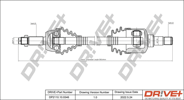 Arbre de transmission Dr!ve+ DP2110.10.0346