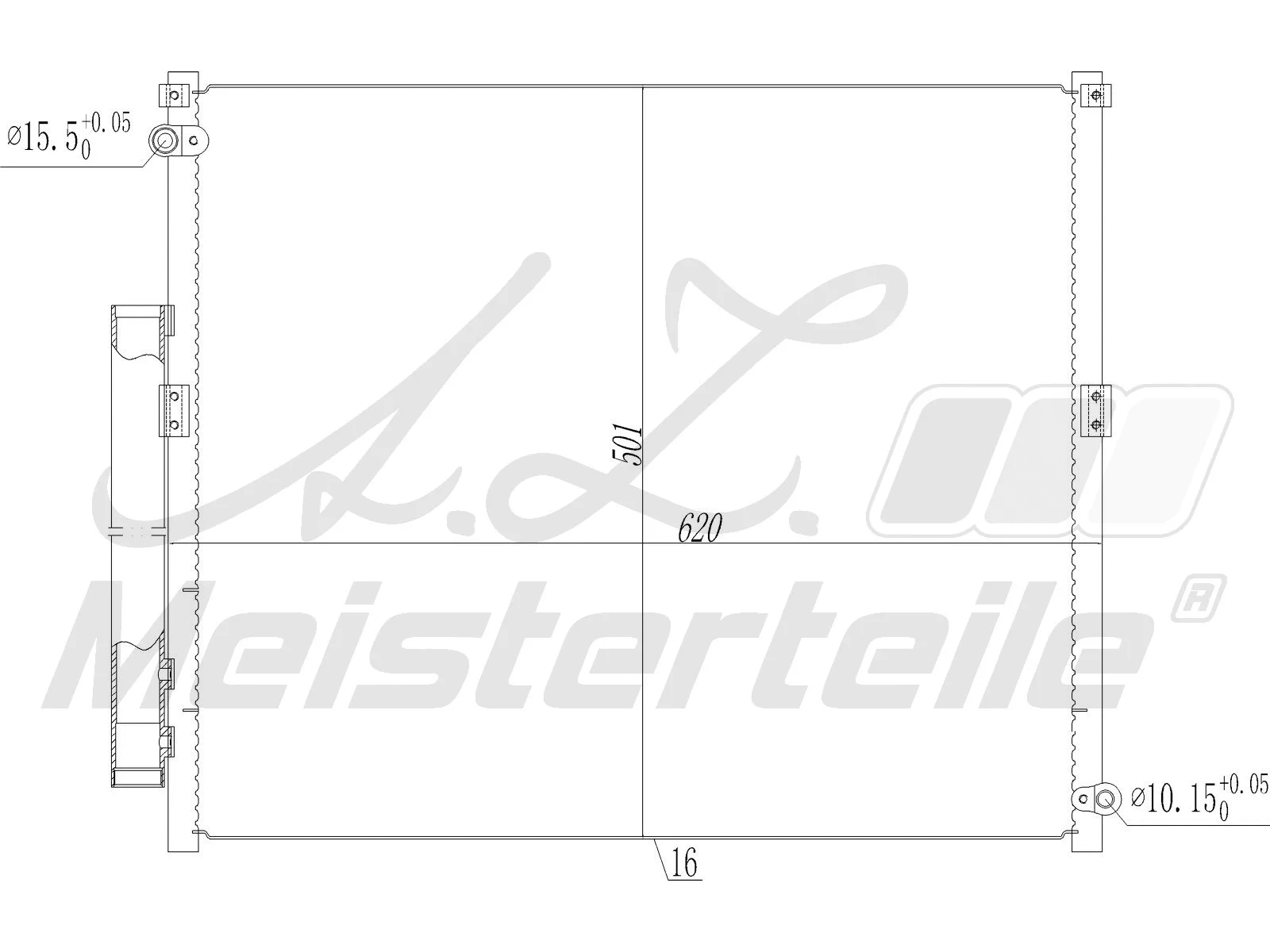 Condenseur, climatisation A.Z. Meisterteile AZMT-45-030-1614