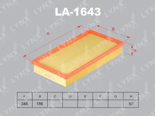 Filtre à air LYNXAUTO LA-1643