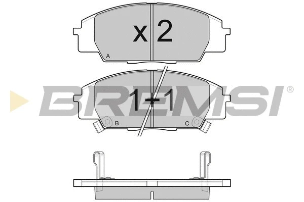 Kit de plaquettes de frein, frein à disque BREMSI BP3077