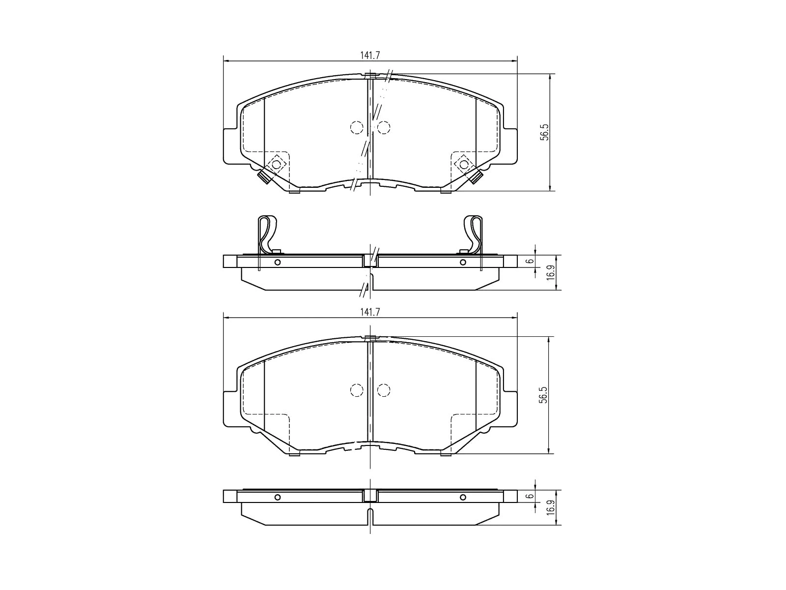 Kit de plaquettes de frein, frein à disque A.Z. Meisterteile AZMT-44-022-1187