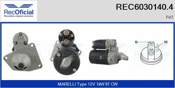 Démarreur RECOFICIAL REC6030140.4