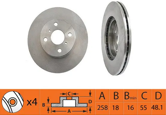 Disque de frein SB BR21219T