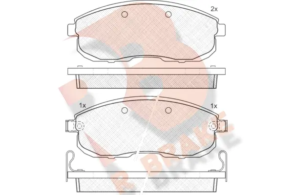 Kit de plaquettes de frein, frein à disque R BRAKE RB1101