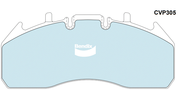 Kit de plaquettes de frein, frein à disque Bendix CVP305 PTHD